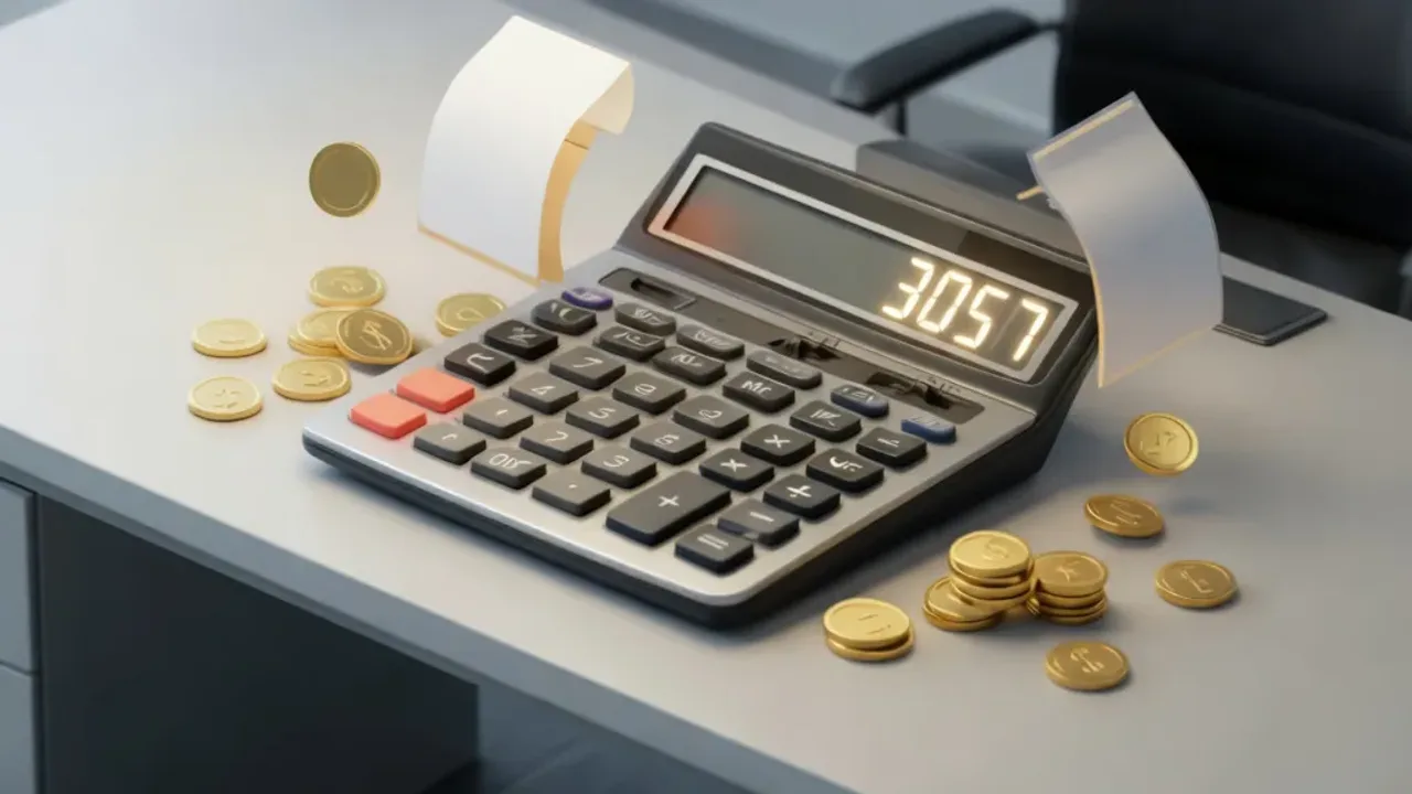 4 tys brutto ile to netto? Praktyczne porównanie zarobków 2026 Kalkulator finansowy prezentujący przeliczenie 4 tys brutto ile to netto na tle dokumentów podatkowych i monet.