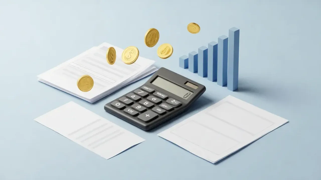 6250 brutto ile to netto? Sprawdź kalkulator wynagrodzeń 6250 zł brutto Profesjonalny kalkulator finansowy wyświetlający wynik obliczeń 6250 brutto ile to netto na tle biurowym.