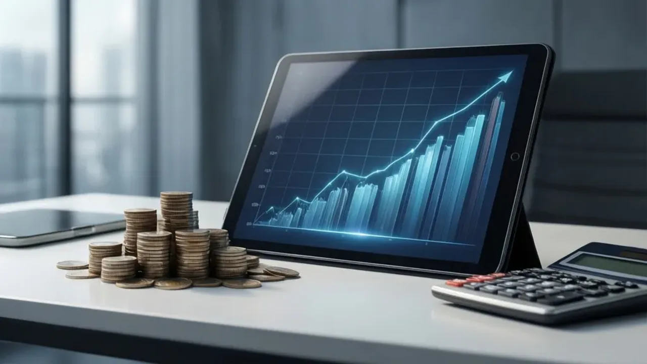 8800 brutto ile to netto? Praktyczne porównanie umów na 2026 rok Kalkulator biznesowy z wynikiem 8800 brutto ile to netto na ekranie w otoczeniu monet i dokumentów finansowych.