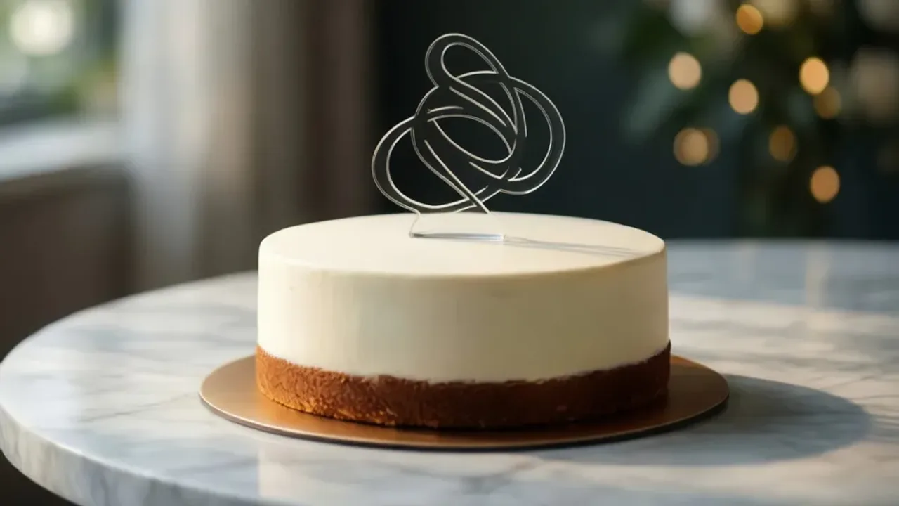 Fajne napisy na tort urodzinowy: uniwersalny napis na tort i toppery Elegancki tort urodzinowy z nowoczesnym topperem prezentujący fajne napisy na tort urodzinowy.