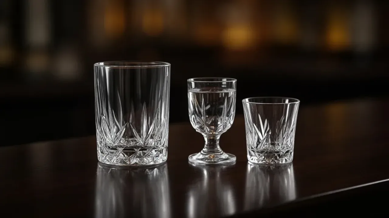 Ile ml ma kieliszek do wódki? Sprawdź pojemność i rodzaje na toast! Elegancki kryształowy kieliszek na ciemnym tle – sprawdź, ile ml ma kieliszek do wódki.