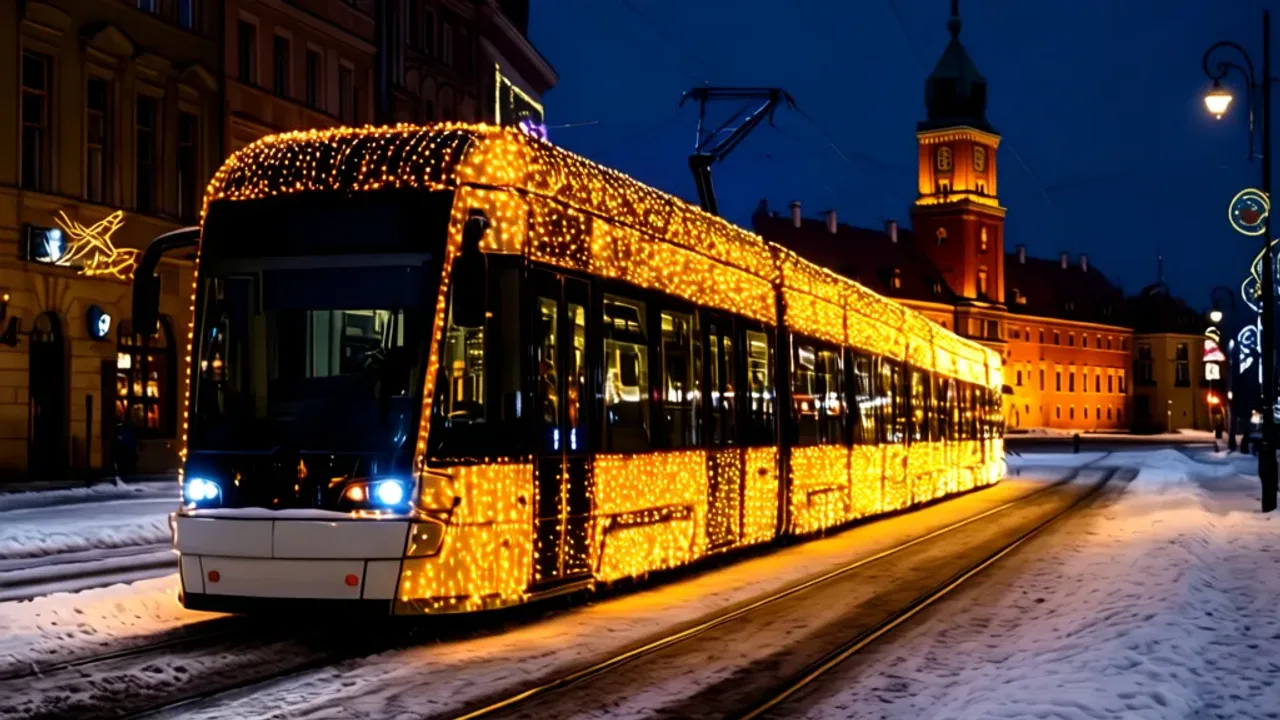 Świąteczny tramwaj warszawa 2025: rozkład jazdy, trasy i lokalizacja GPS